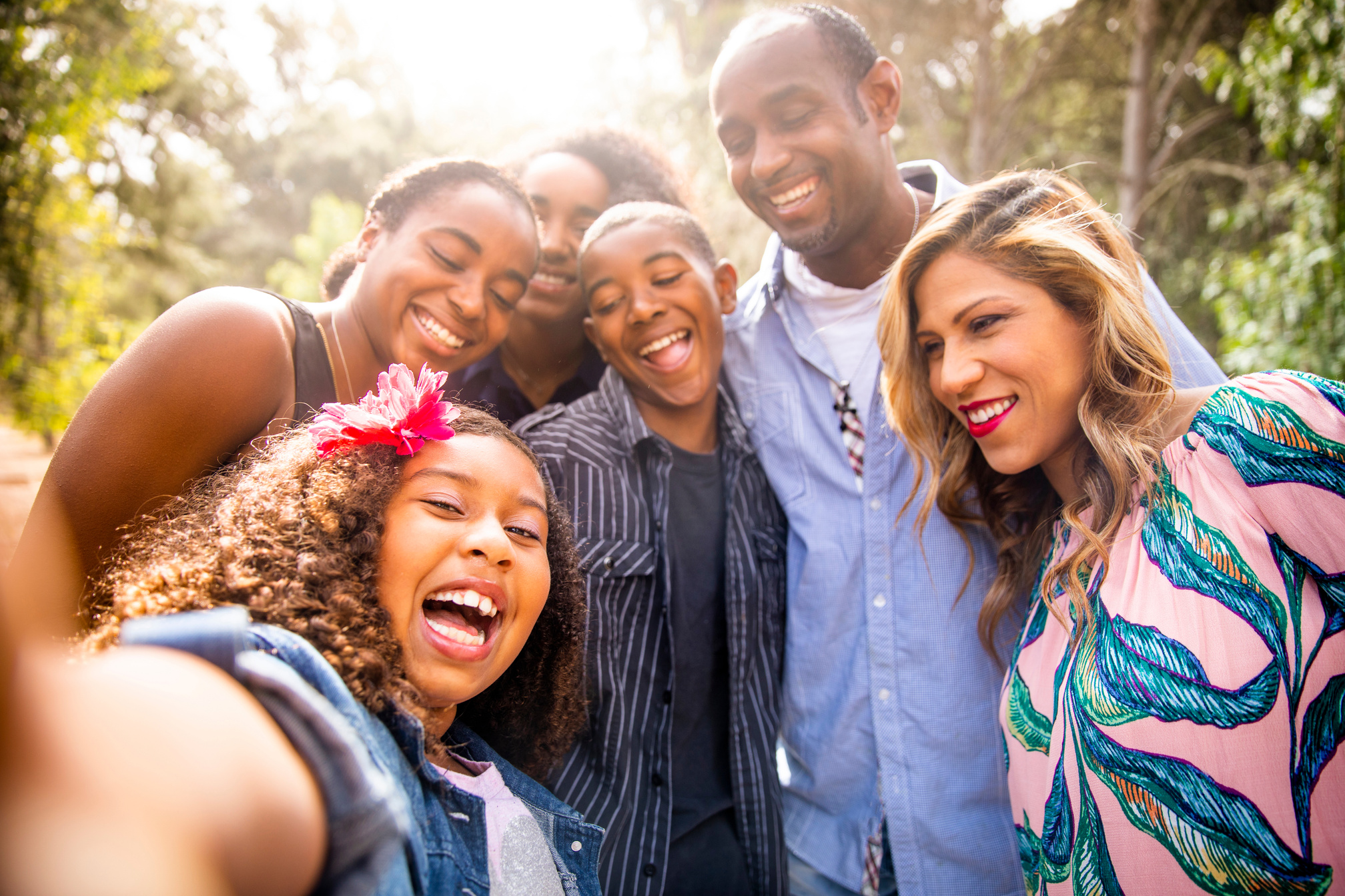 Diverse Family Selfie Photo